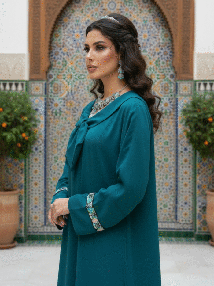 VERVE's Emerald Whisper Abaya